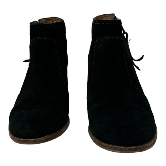 Madewell black suede block heel ankle boots size 10 - Picture 2 of 13